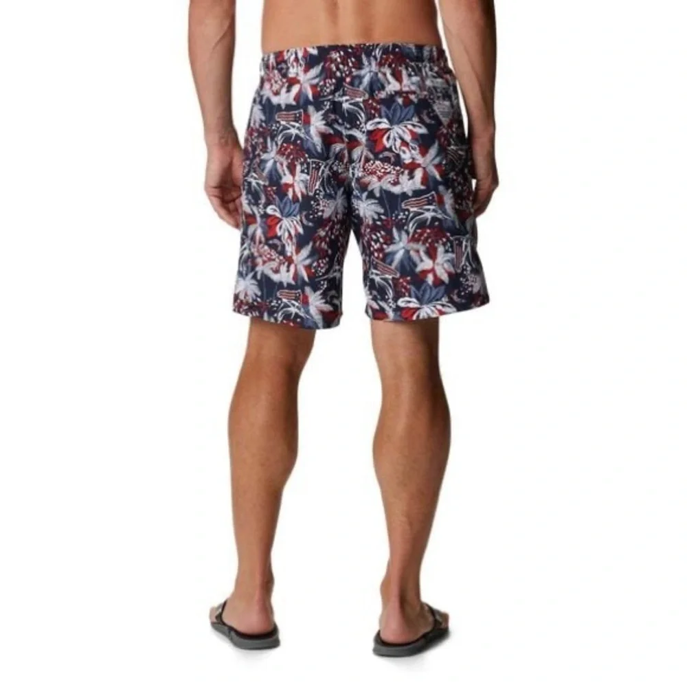 Columbia Men's PFG Super Backcast™ Swim Trunks- Red, Blue, White